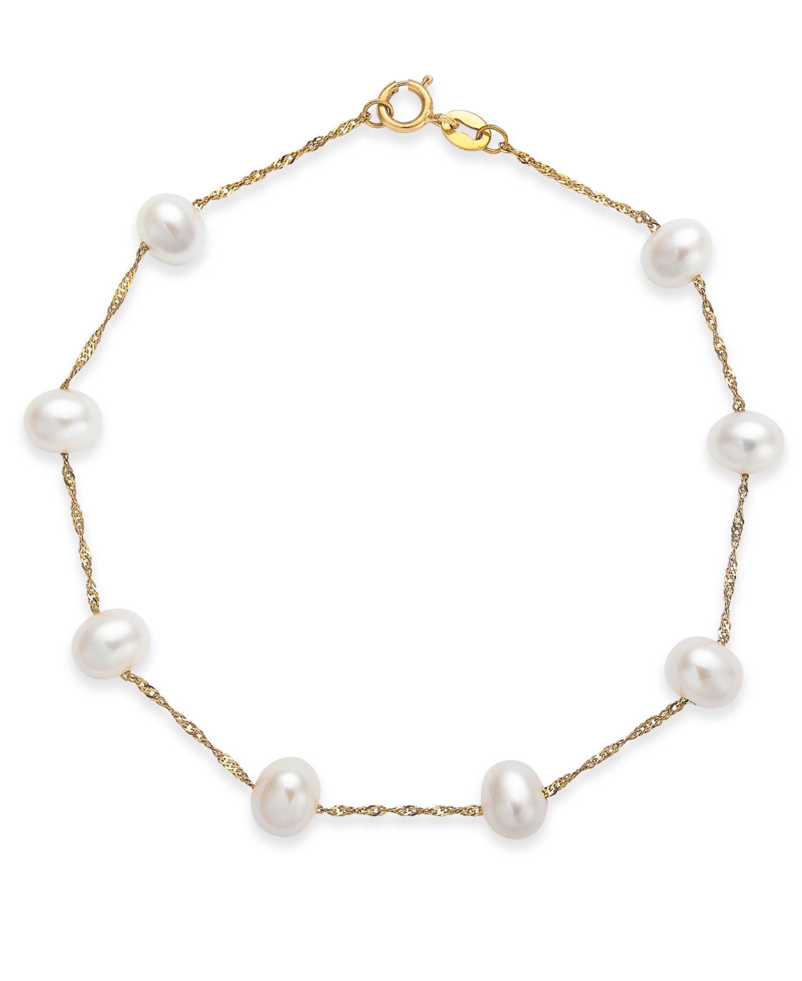 EFFY® Cultured Freshwater Pearl Station браслет (5-1/2-6mm) в 14k Gold