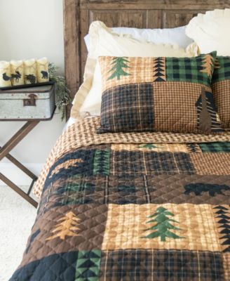 Комплект из 3-х покрывал American Heritage Brown Bear Cabin, King