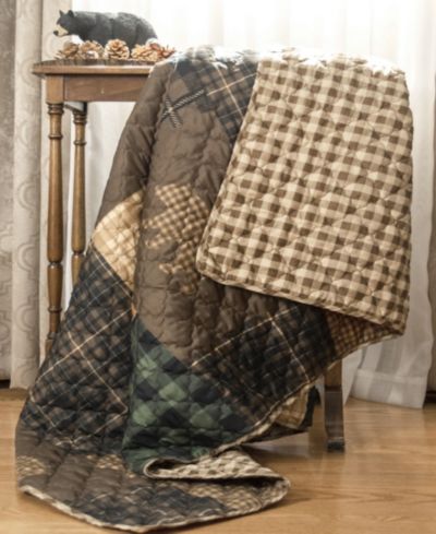 Плед American Heritage Textiles Brown Bear Cabin Quilted, 50" x 60"