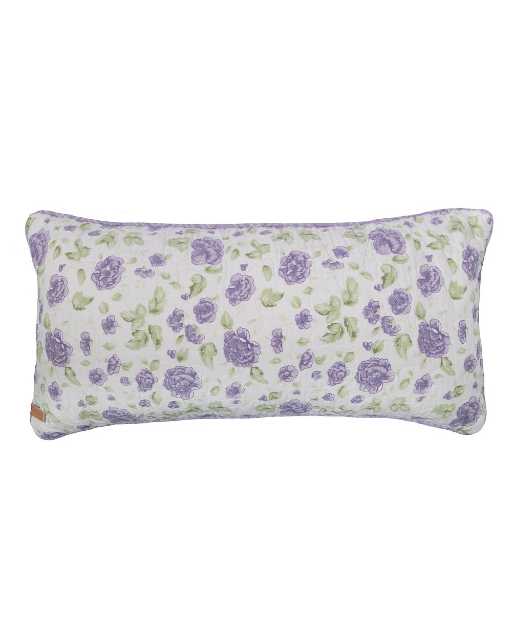 American Heritage Textiles Lavender Rose Decorative Pillow, 11" x 22"