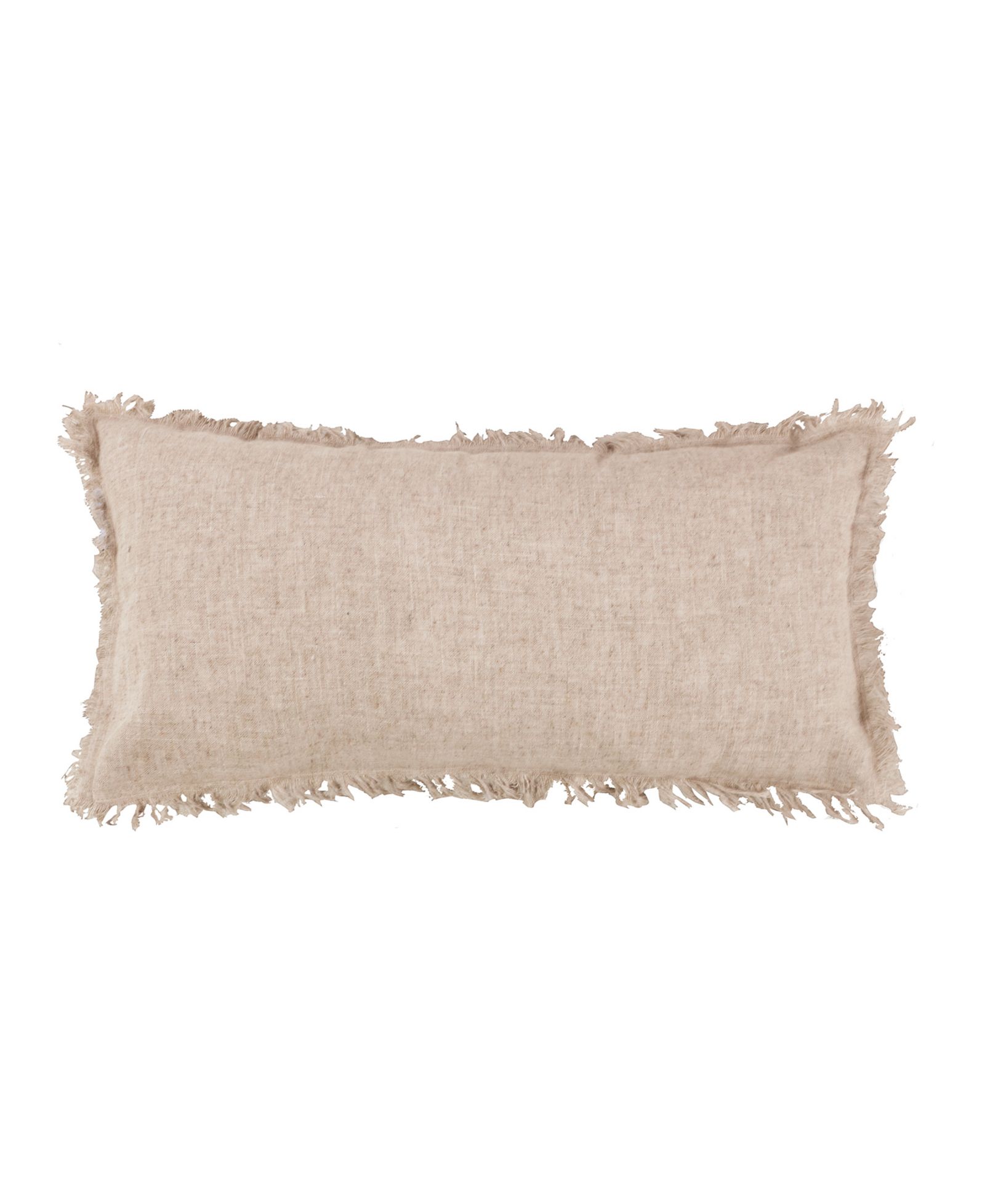 Levtex Linen Fringe Decorative Pillow, 12" x 24"