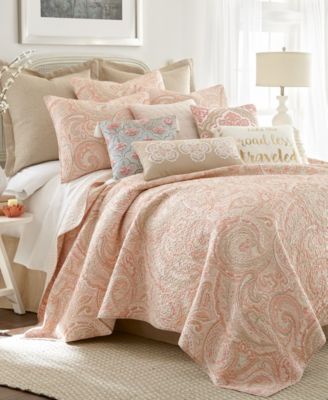 Комплект стеганых покрывал Levtex Home Spruce Paisley Reversible, Full/Queen