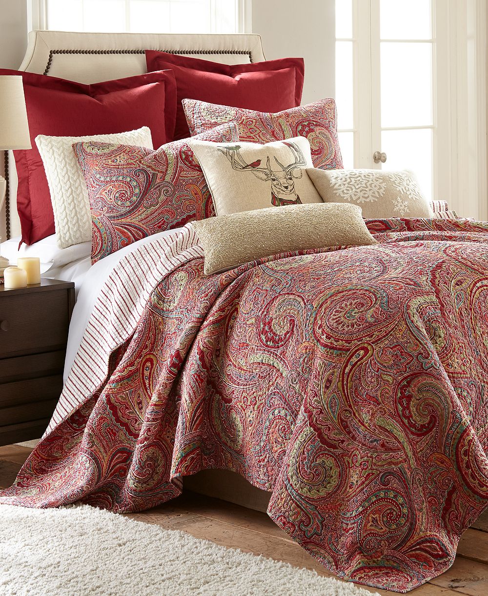 Levtex Home Spruce Paisley Reversible 3-Pc. Quilt Set, King