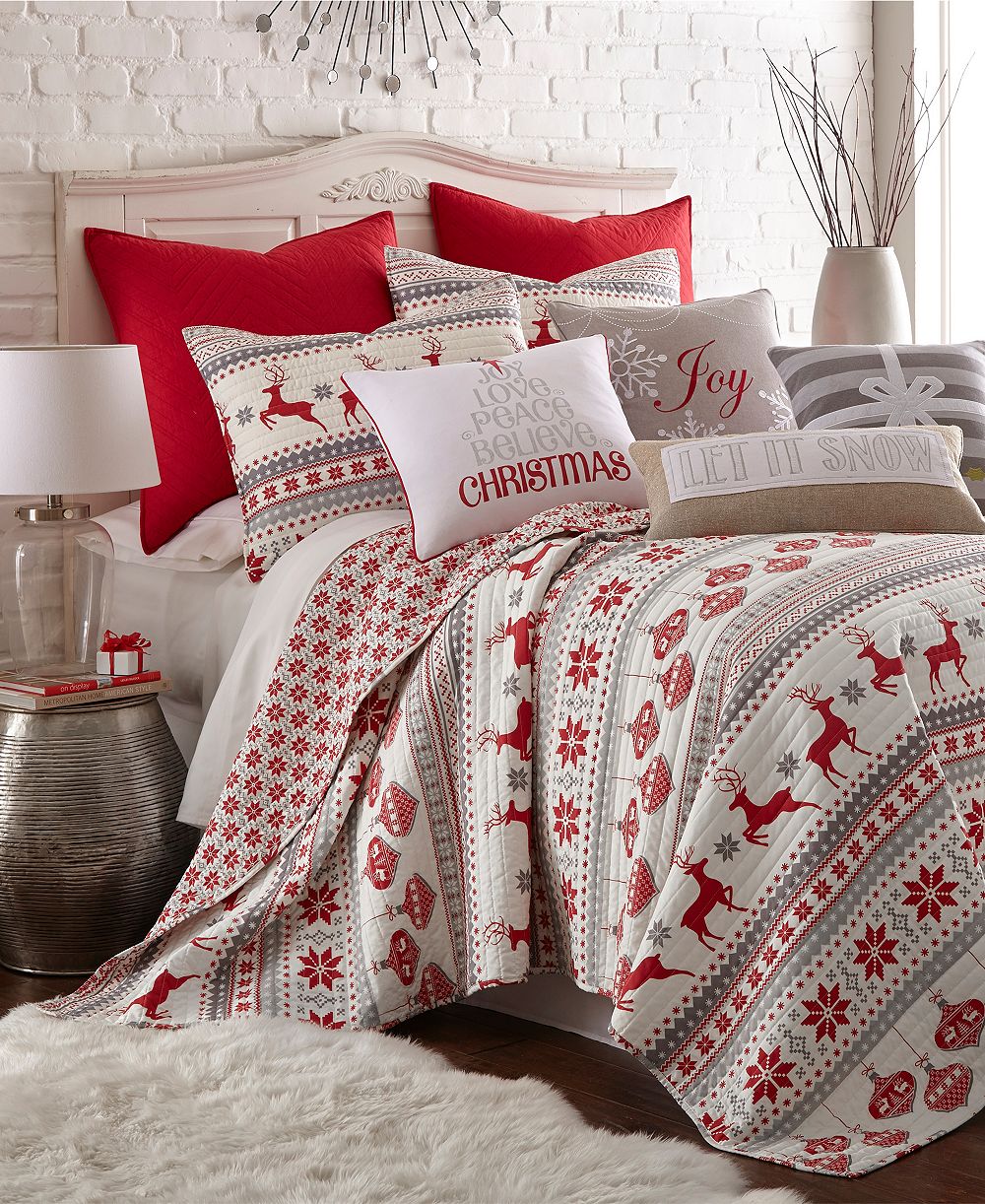 Levtex Home стеганое покрывало Silent Night Nordic Stripe, King