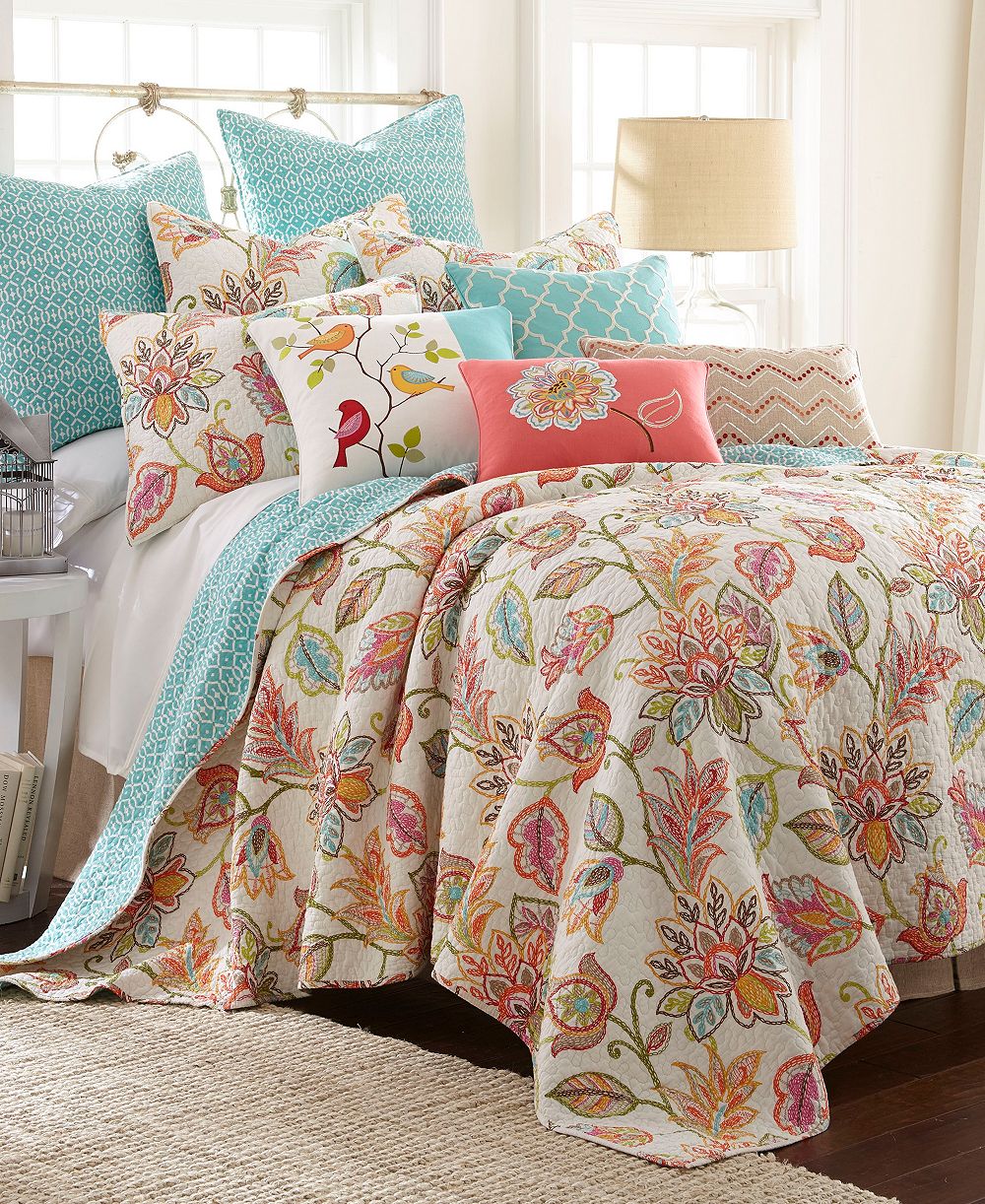 Levtex Home Sophia Floral Reversible 3-Pc. Quilt Set, Full/Queen