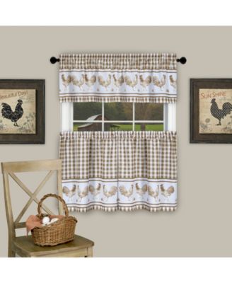 Achim набор занавесок Barnyard Gingham, 58" x 24"