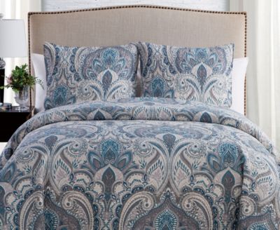 Комплект покрывала VCNY Home Lawrence Pinsonic Reversible, 3-Pc., King