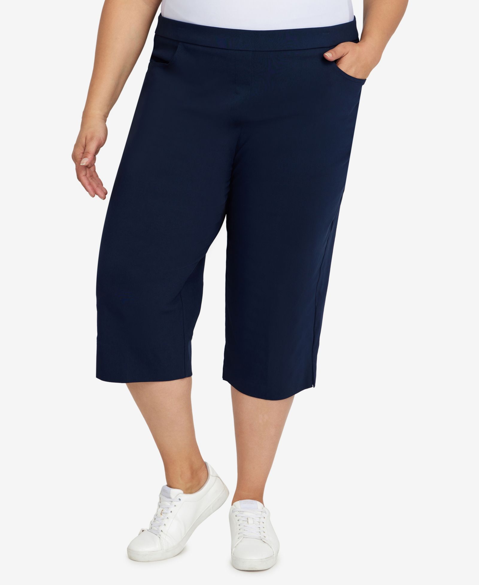 Alfred Dunner Plus Size Classic Allure Stretch Clamdigger Capri Pant