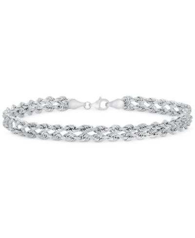Браслет Double Row Twisted Heart Link из 14k Gold