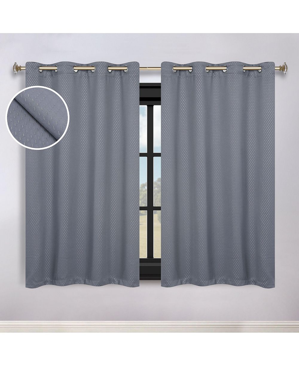 Superior комплект из 2 штор с глиттером и люверсами, затемняющие, 52"x63"
