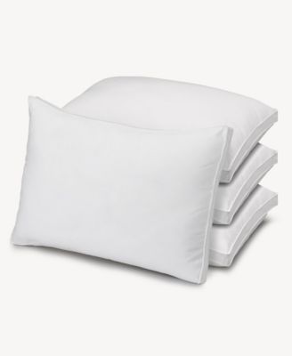 Plush Allergy Resistant Medium Down Like Fiber Filled 4-Pack Pillow, Queen