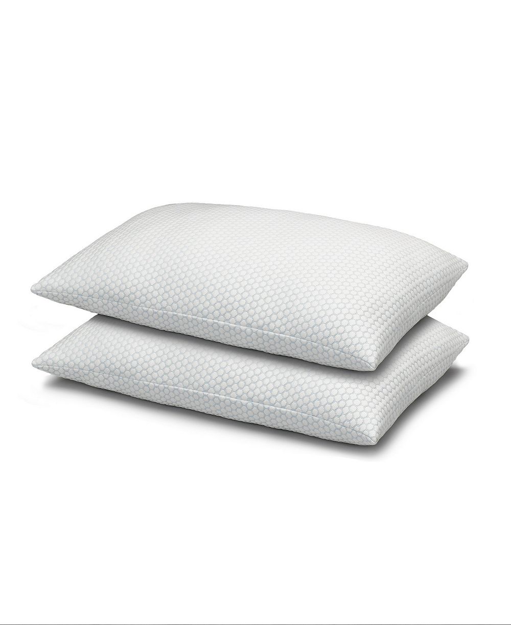 Ella Jayne Cool N' Comfort Medium Density Gel Fiber CoolMax Technology 2-Pack Pillows, Queen