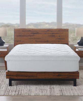 Ella Jayne Lofty 100% Cotton Plush Gel Fiber Filled Mattress Topper, Twin