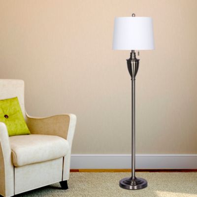 Fangio Lighting Напольный металлический торшер 1589BS 61" Brushed Steel