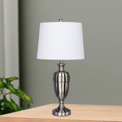 FANGIO LIGHTING декоративная настольная лампа-урна из матовой стали 1590BS 29.25"