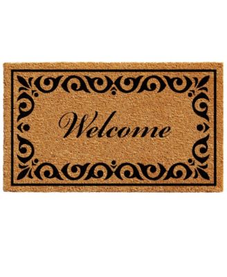 Коврик для двери Home & More Breaux Welcome Natural Coir/Vinyl, 30" x 48"