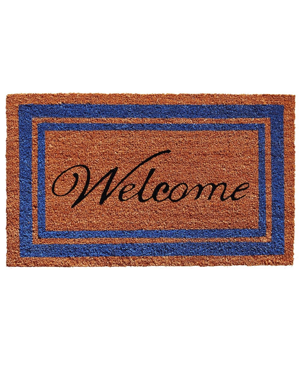 Home & More Border Welcome Coir/Vinyl Doormat, 24" x 36"