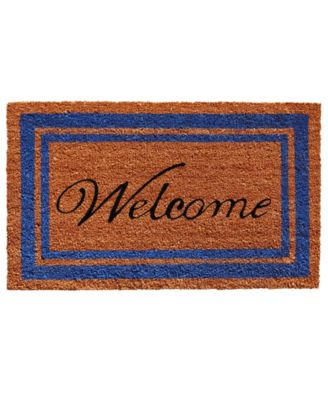 Home & More Border Welcome Coir/Vinyl Doormat, 24" x 36"