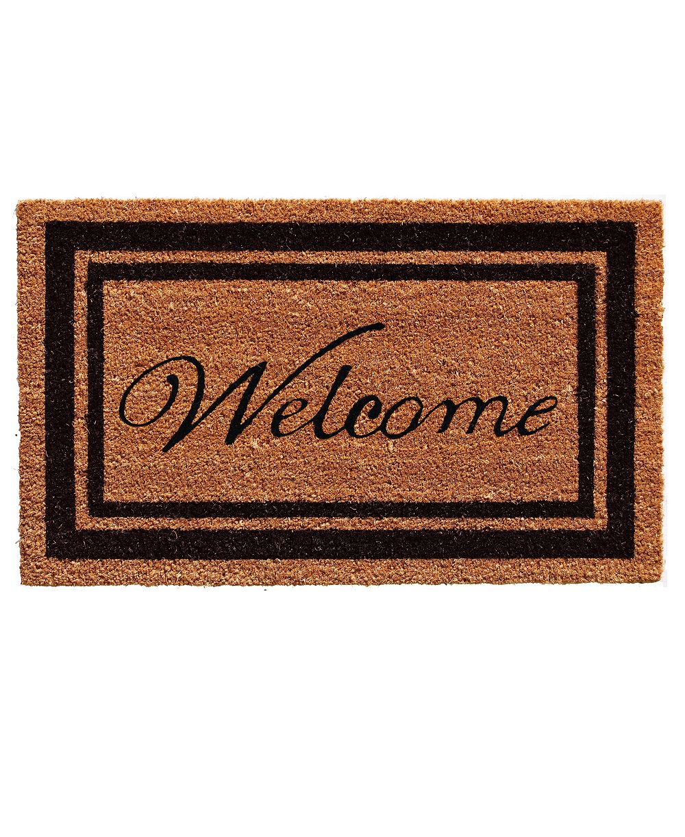 Коврик Home & More Border Welcome Coir/Vinyl Doormat, 18" x 30"