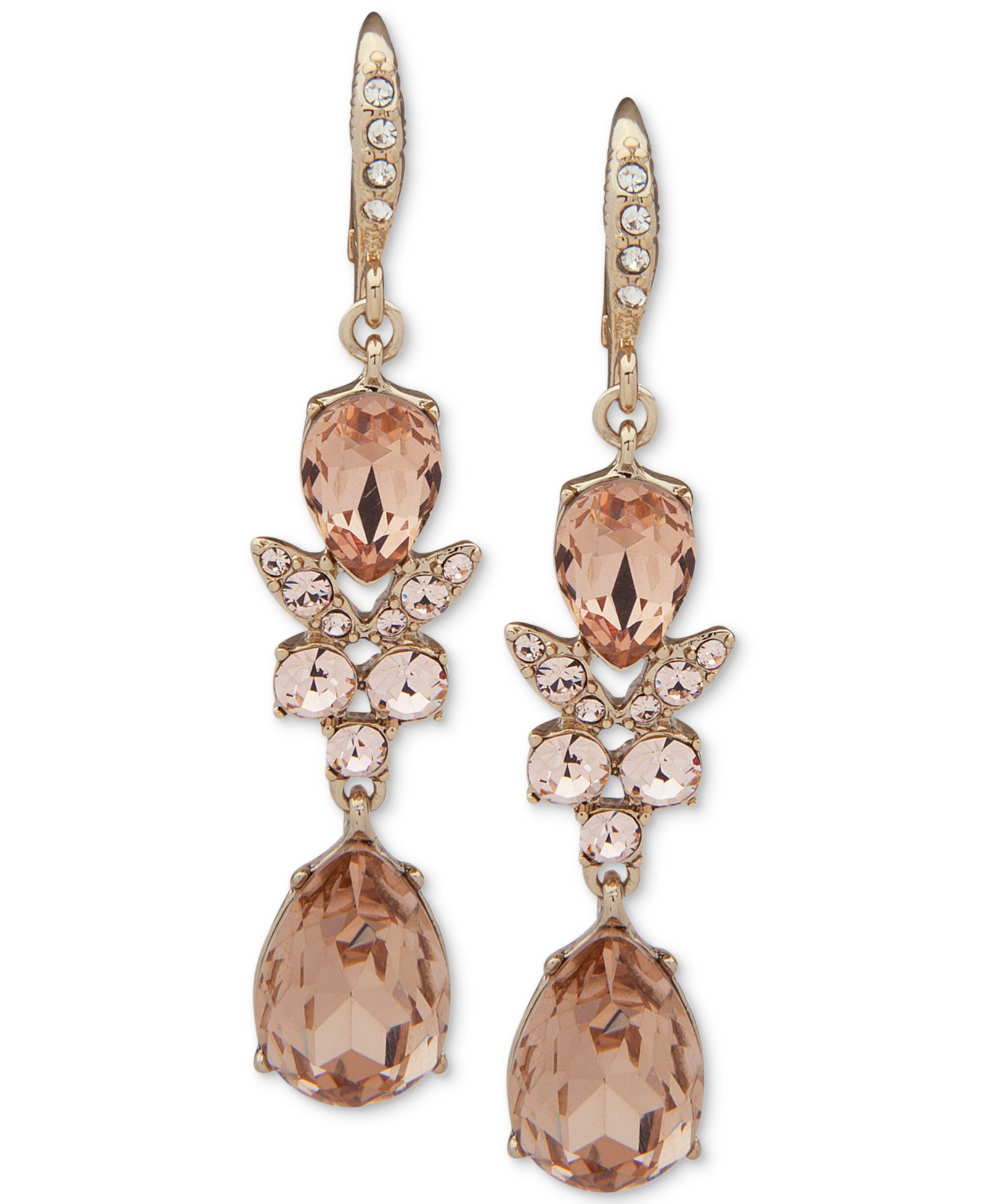Givenchy Серьги Crystal Double Drop Earrings