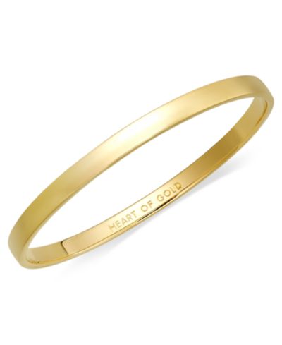 Браслет Kate Spade New York, золотое напыление 12k Heart of Gold Idiom Bangle Bracelet