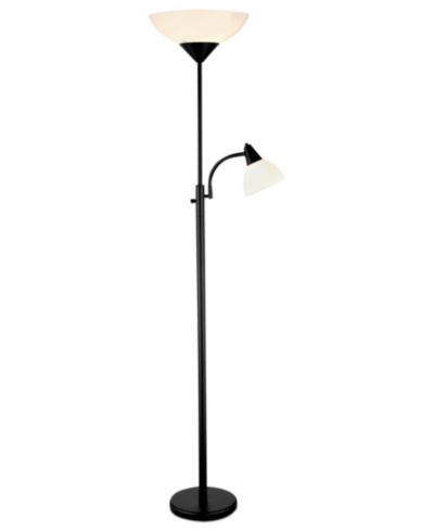 Торшер Adesso Piedmont Black Torchiere Floor Lamp