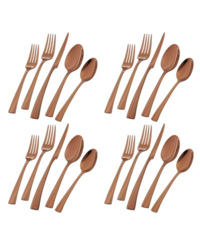 ZWILLING Bellasera Rose Gold 18/10 Stainless Steel 20 Pc. Flatware Set, Service for 4