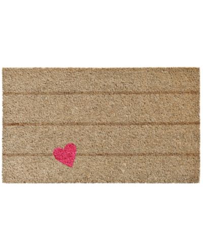 Home & More розовый коврик для двери из кокосового волокна/винила, 17" x 29"
