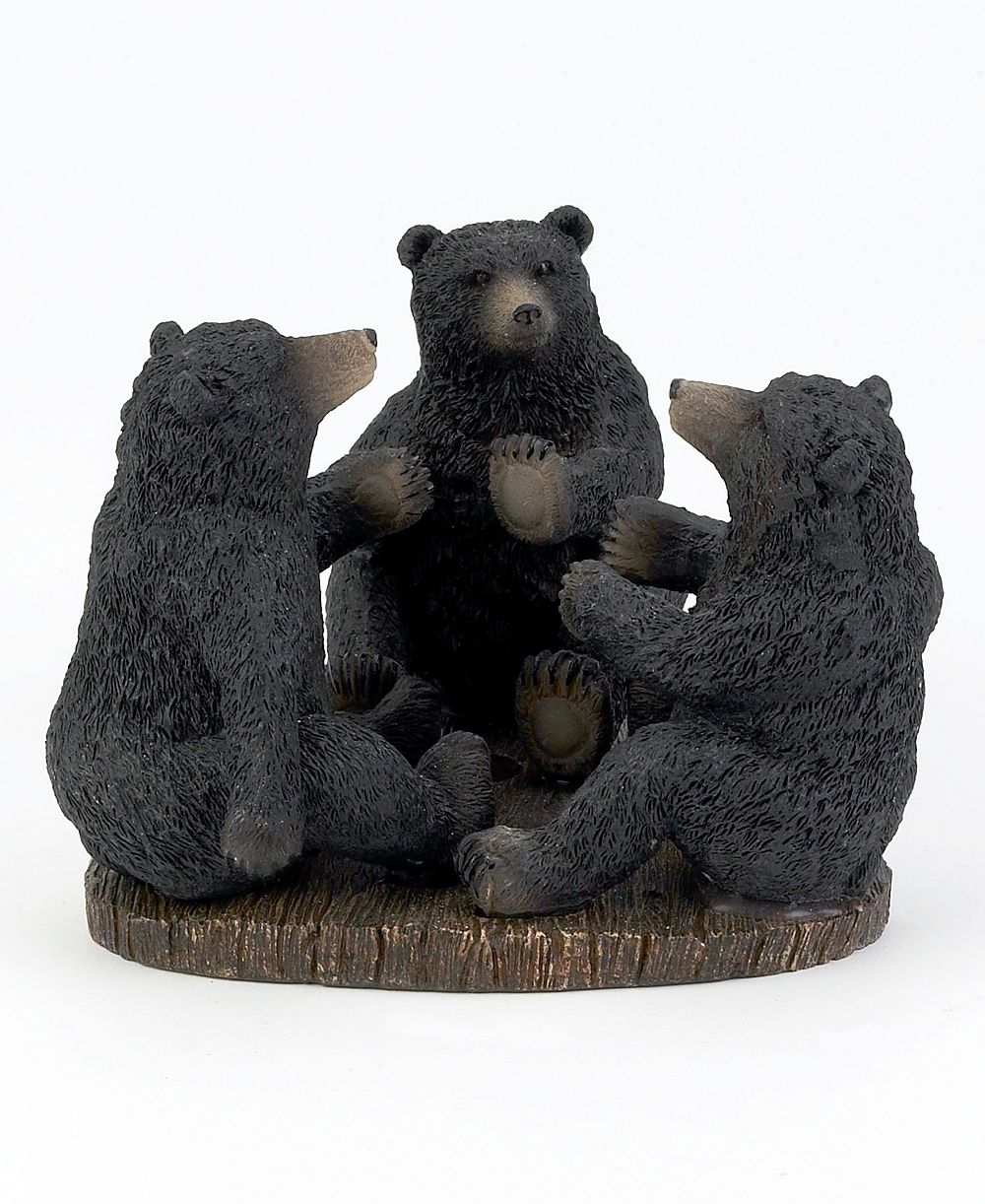 Держатель для зубной щетки Avanti Black Playful Bears Lodge Resin