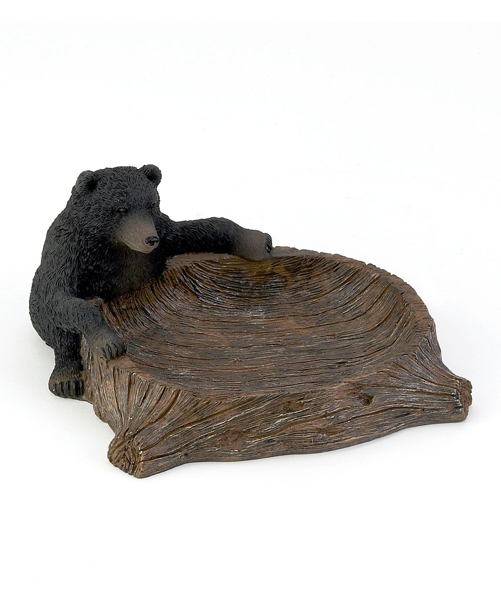 Мыльница Avanti Black Playful Bears Lodge Resin