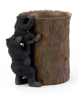 Мусорная корзина Avanti Black Playful Bears из смолы
