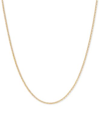 Цепочка-ожерелье Italian Gold с зеркальным плетением 16" (1-1/4mm), 14k Gold