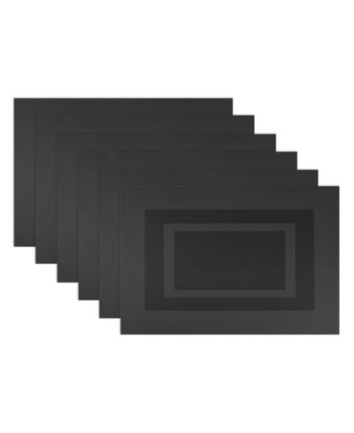 Design Imports PVC Double frame Placemat, Set of 6