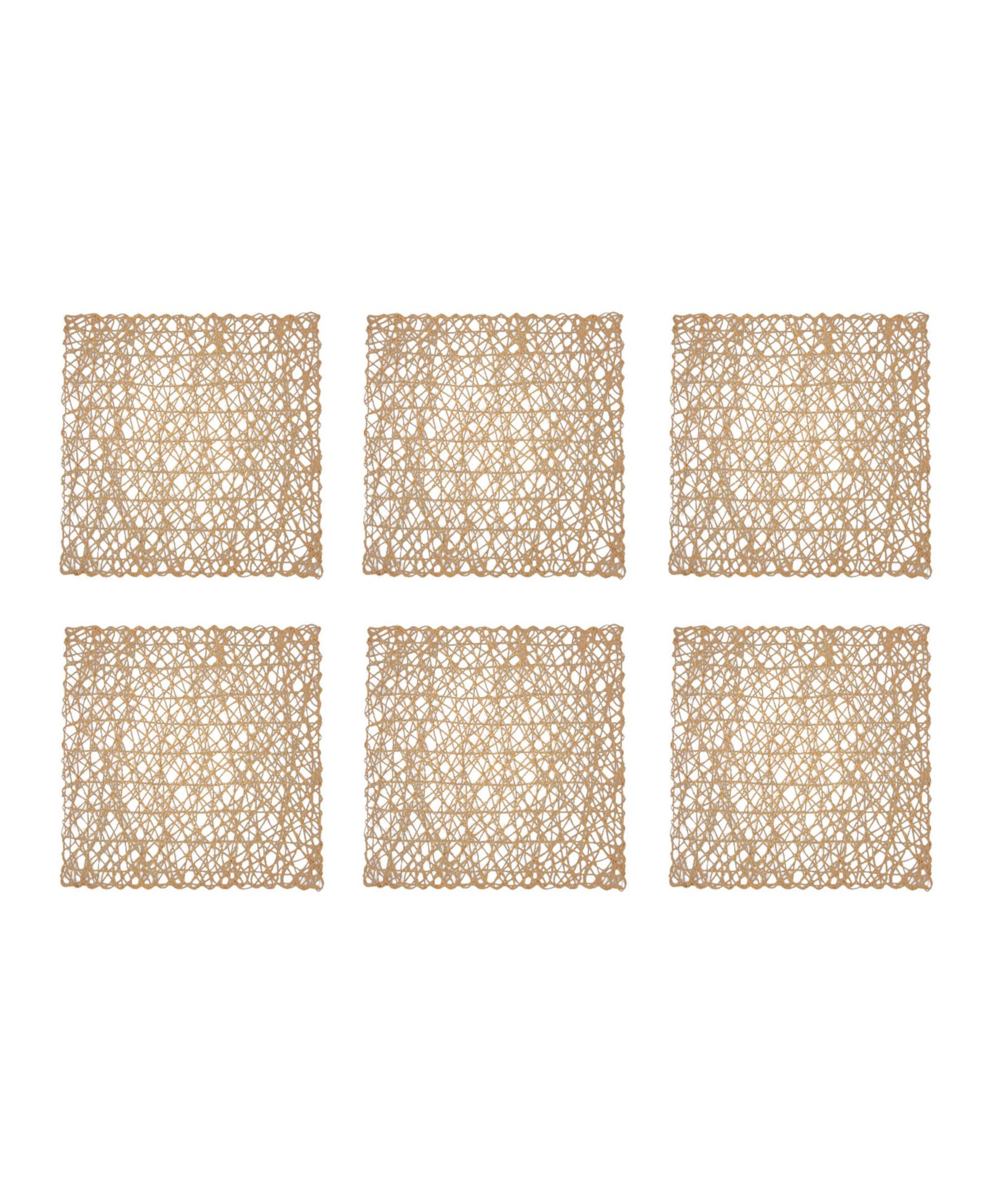 Woven Paper Square Placemat, Set of 6