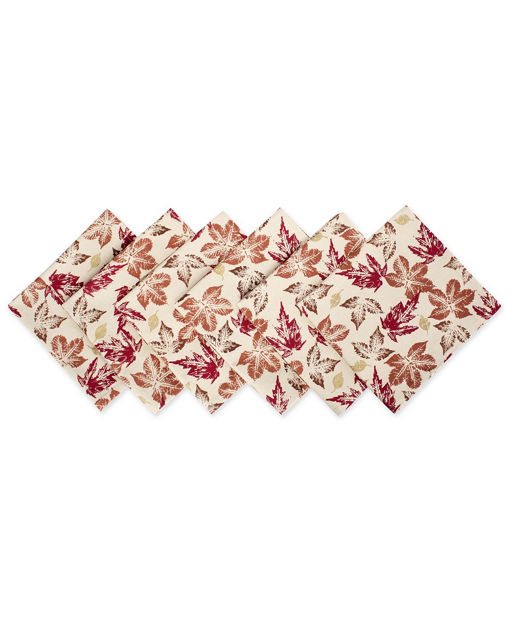 Набор салфеток Rustic Leaves Print, 6 шт