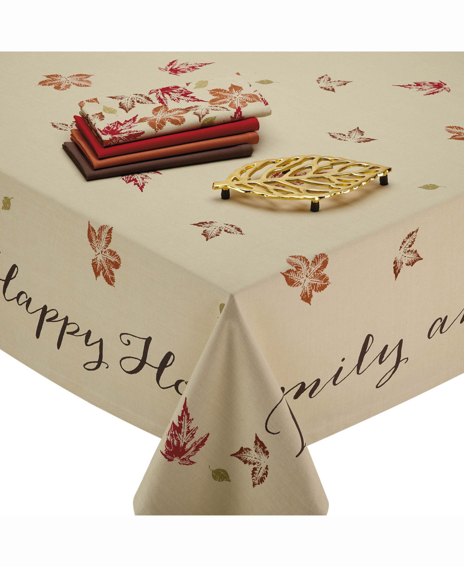 Скатерть Design Imports Rustic Leaves Print