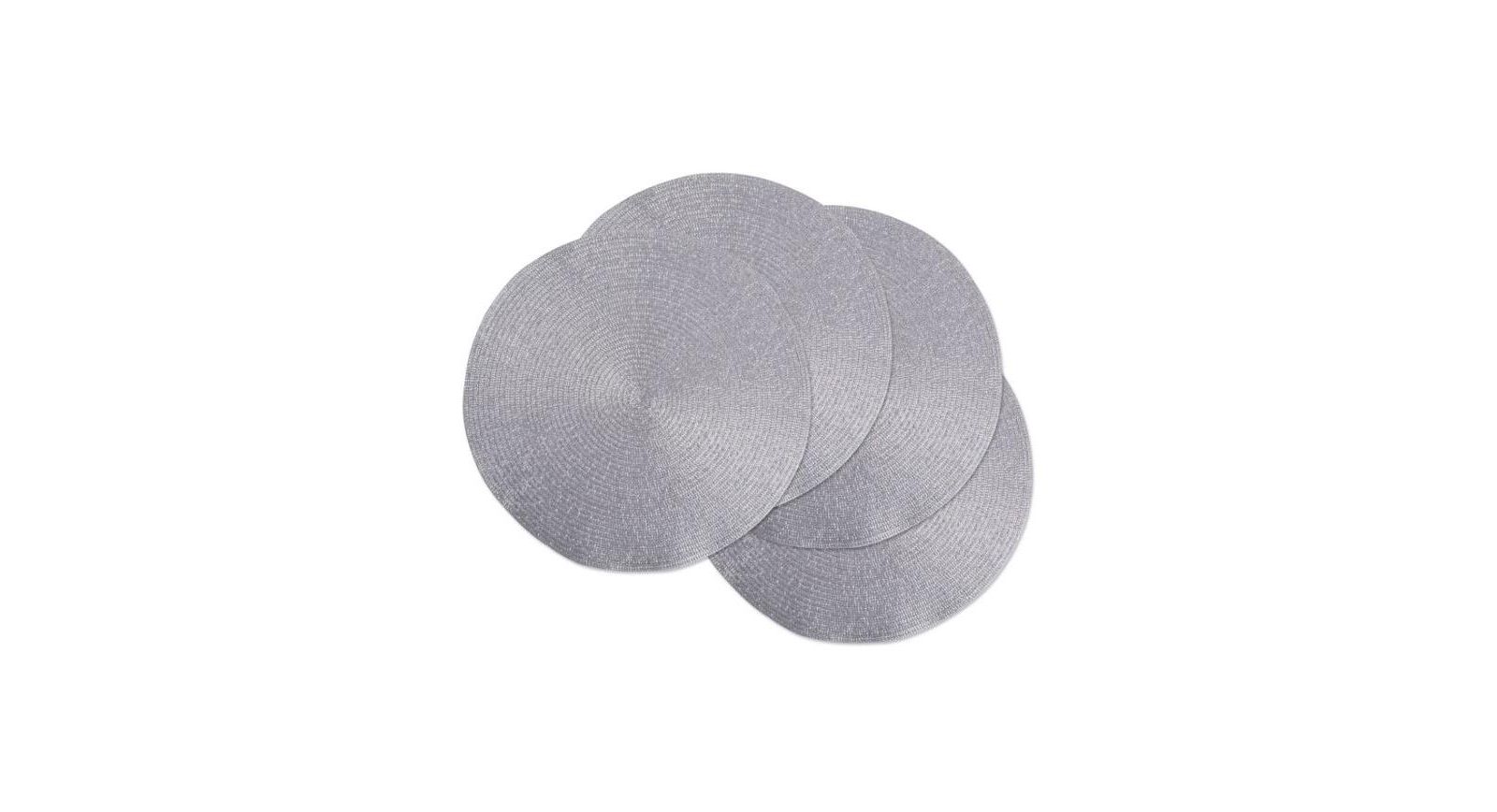 Metallic Round Woven Placemat, Set of 4