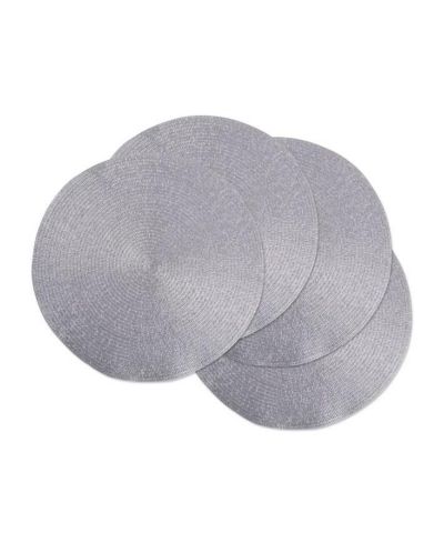Набор из 4 шт. плетеных подставочных матов Metallic Round