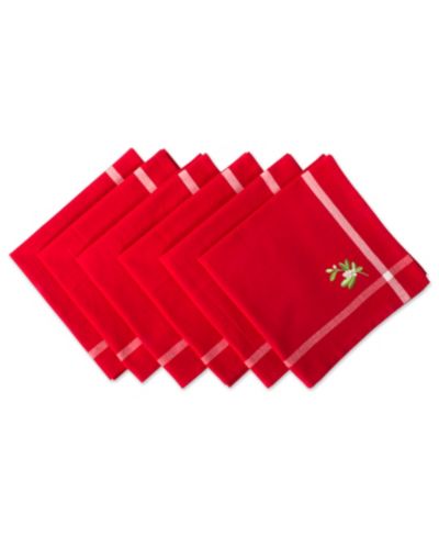 Набор из 6 салфеток Design Imports с вышивкой