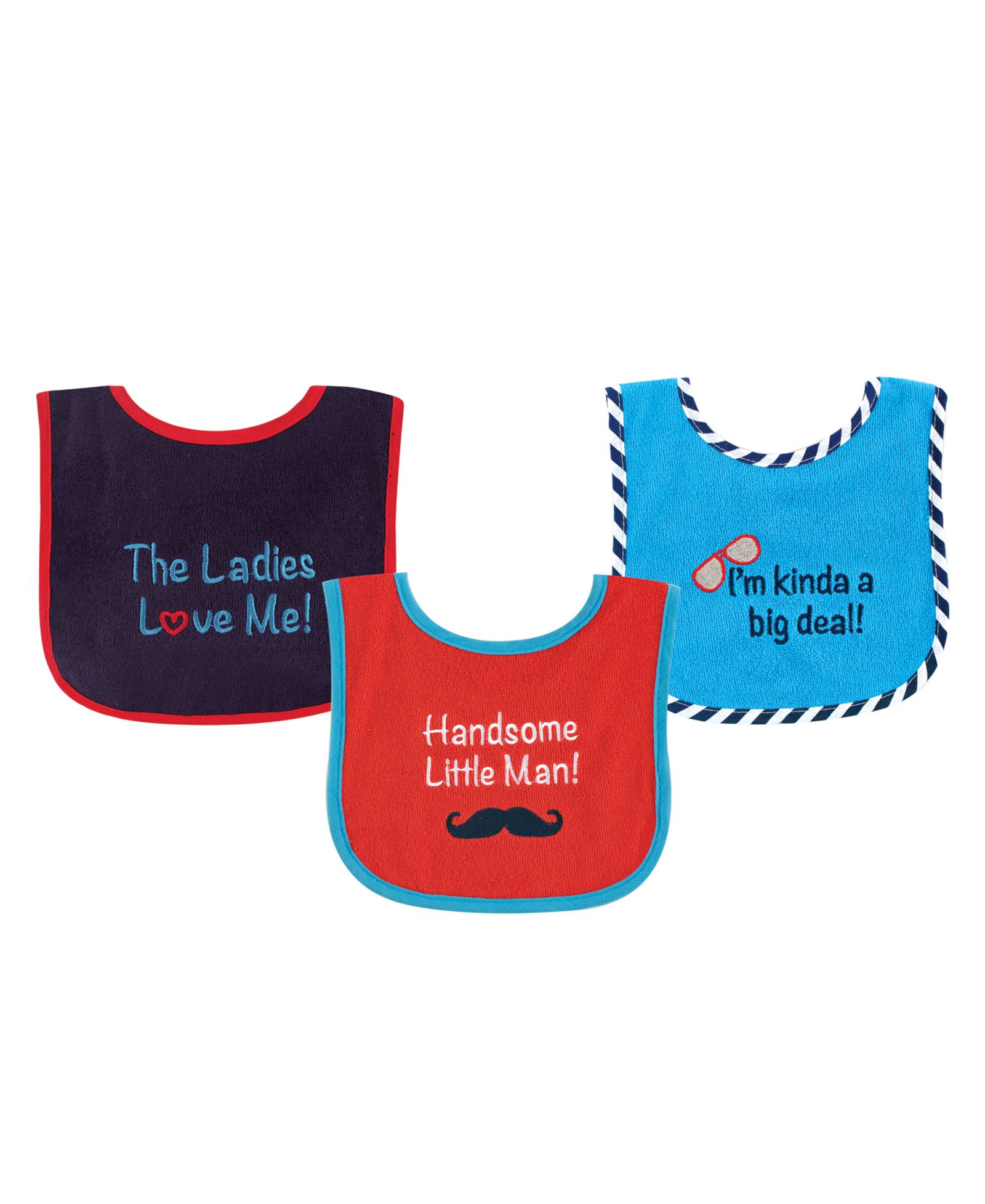 Luvable Friends Three-Count Absorbent & Waterproof Bibs