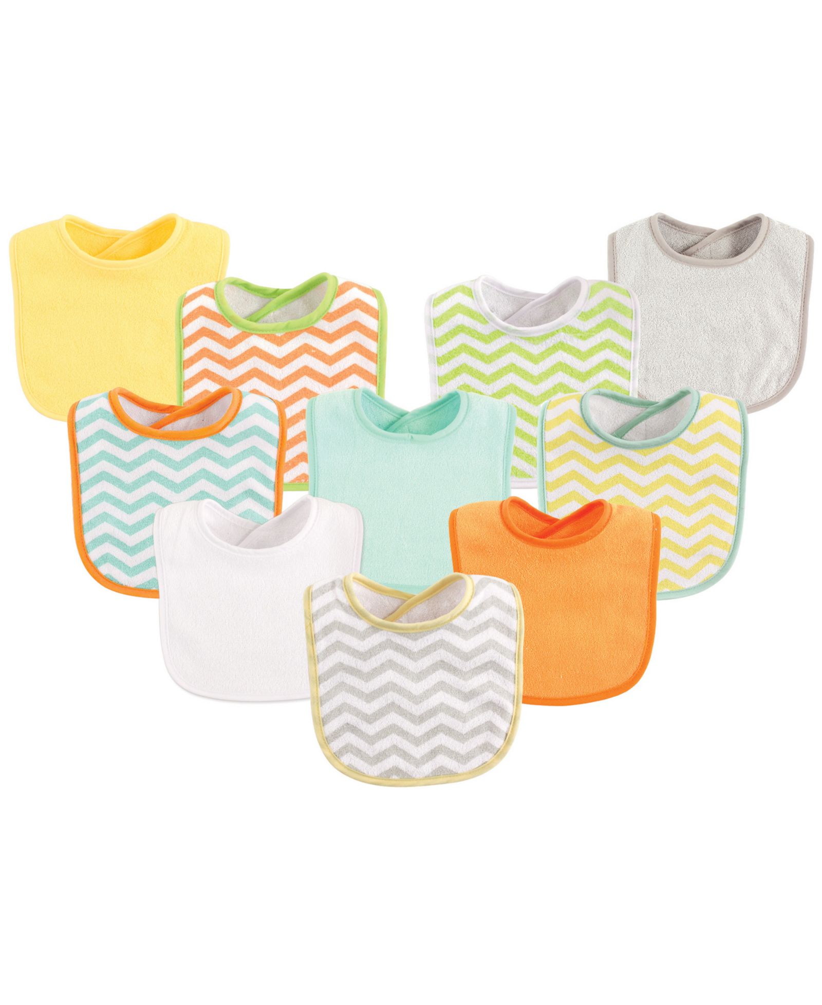 Luvable Friends Unisex Cotton Terry Baby Bibs