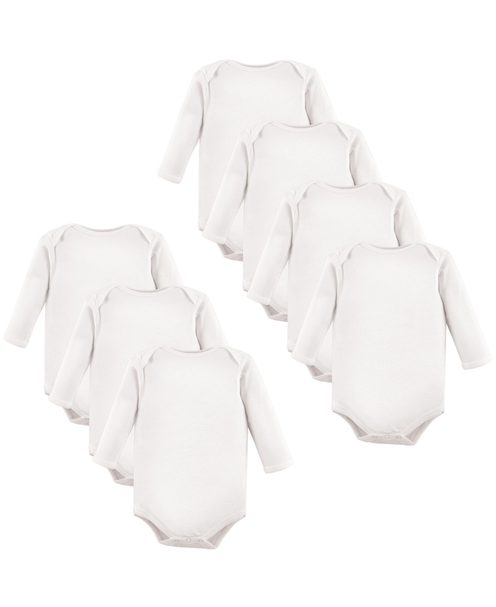 Luvable Friends 7Pk Long Sleeve Bodysuits