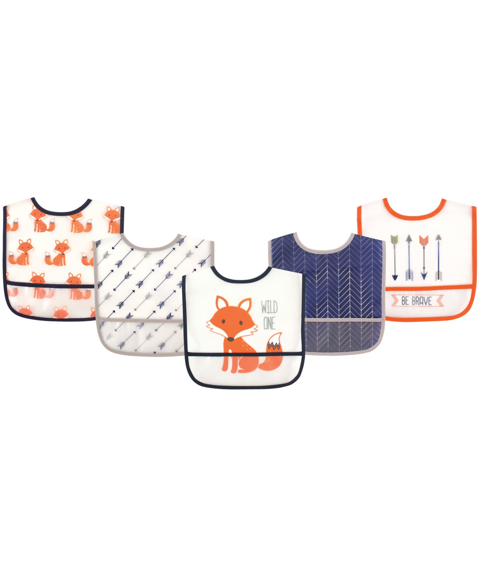 Hudson Baby Mess-Proof PEVA Bibs