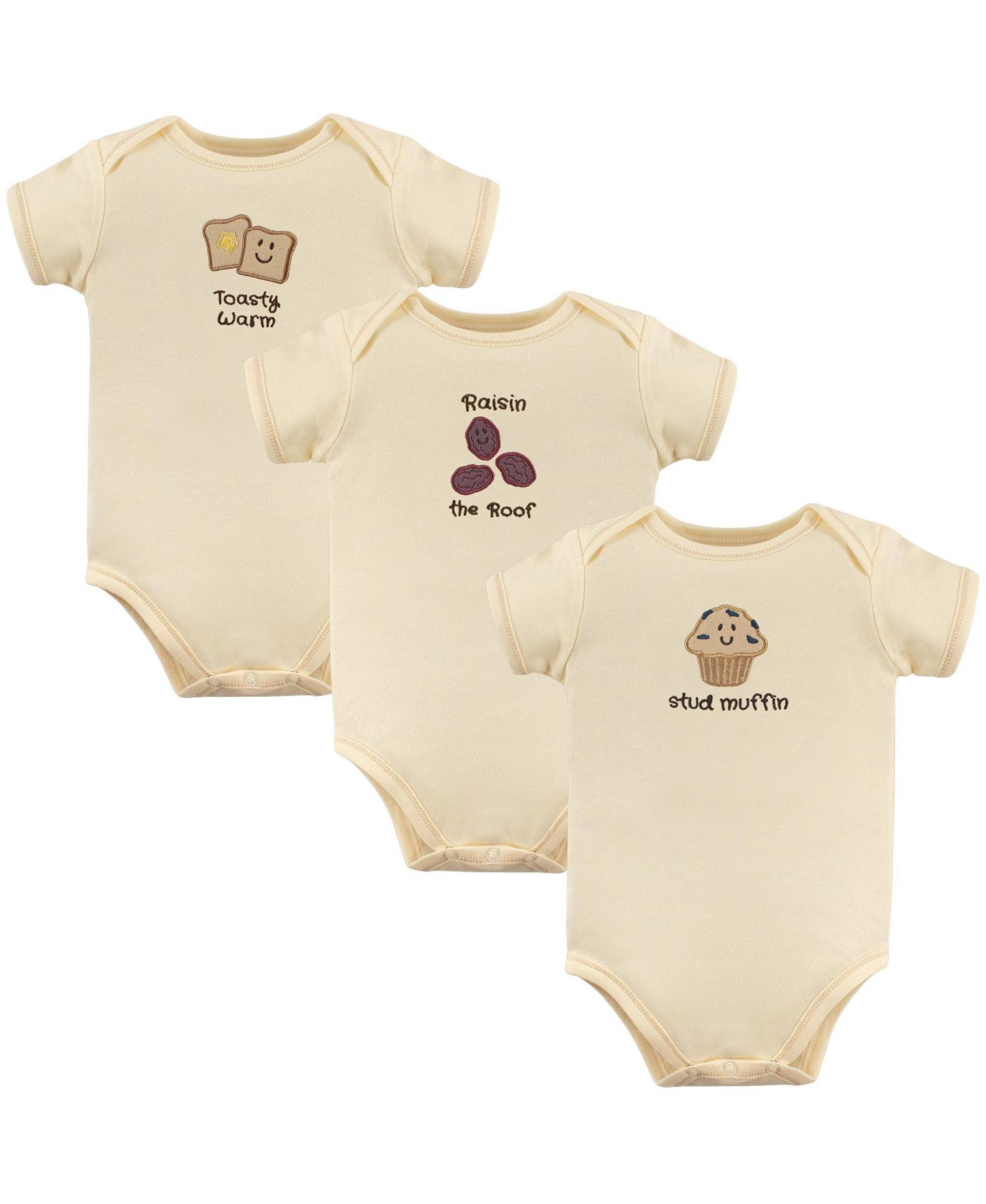 Набор из 3 детских боди Touched by Nature Natural Baby