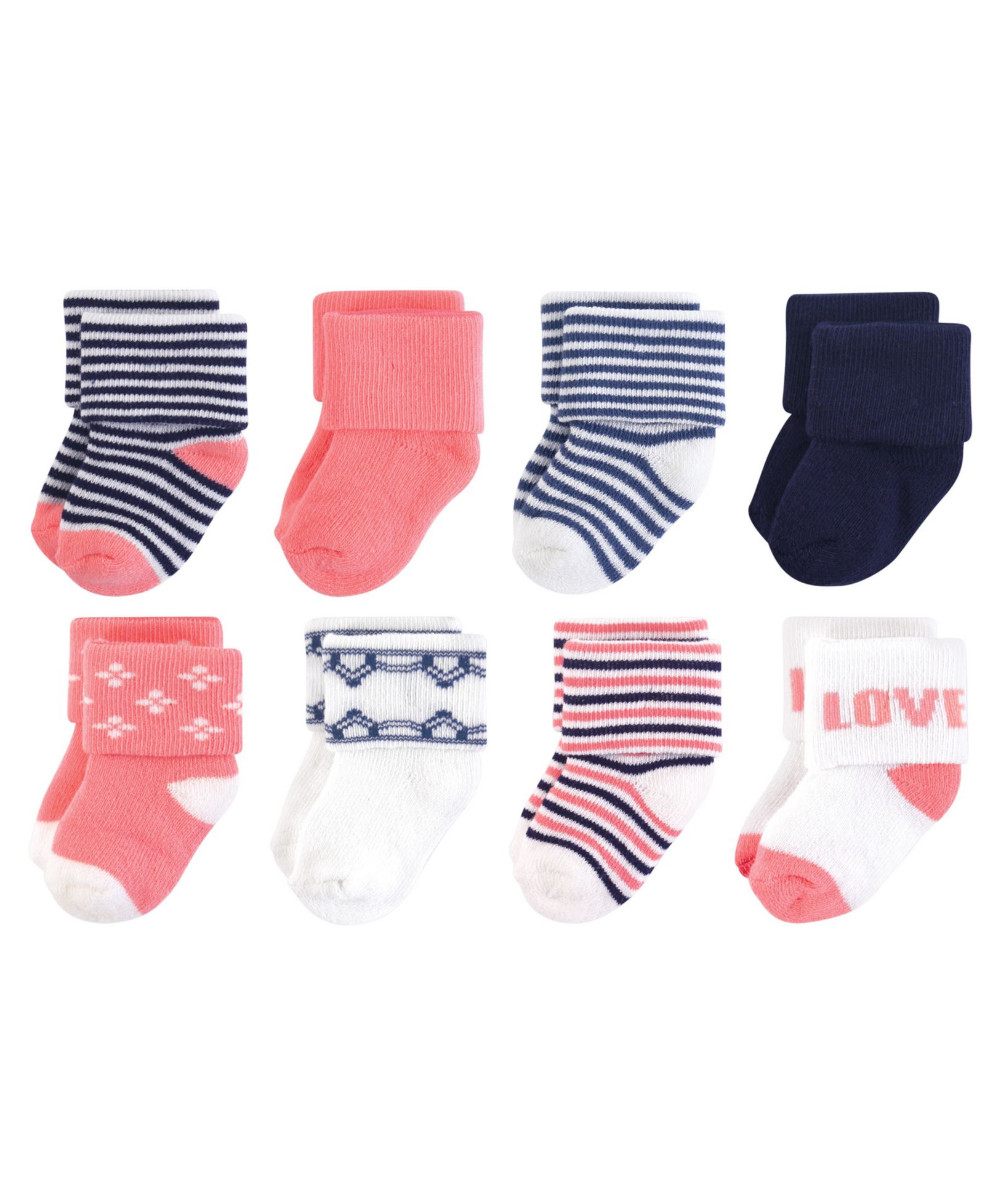 Touched by Nature 8Pk Natural Terry Socks