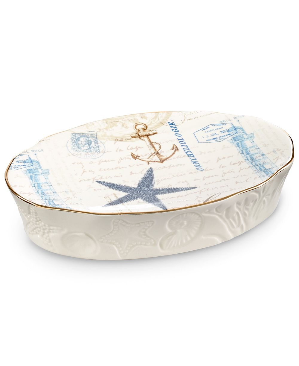Керамическая мыльница Avanti Antigua Starfish & Seashells