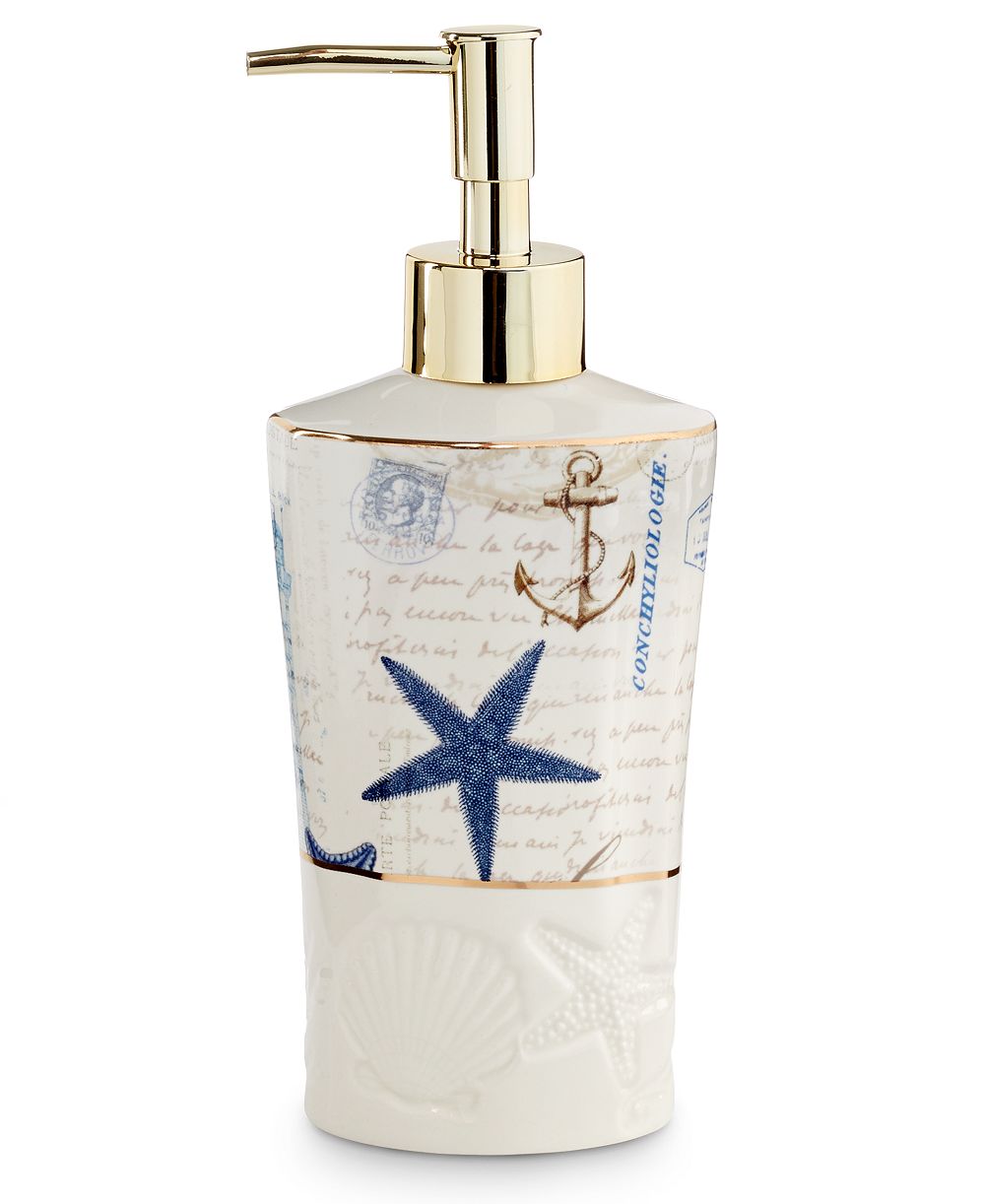 Диспенсер для мыла/лосьона Avanti Antigua Starfish & Seashells из керамики