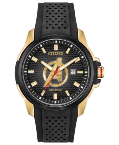 Marvel by Citizen Avengers Black Strap Watch 45mm