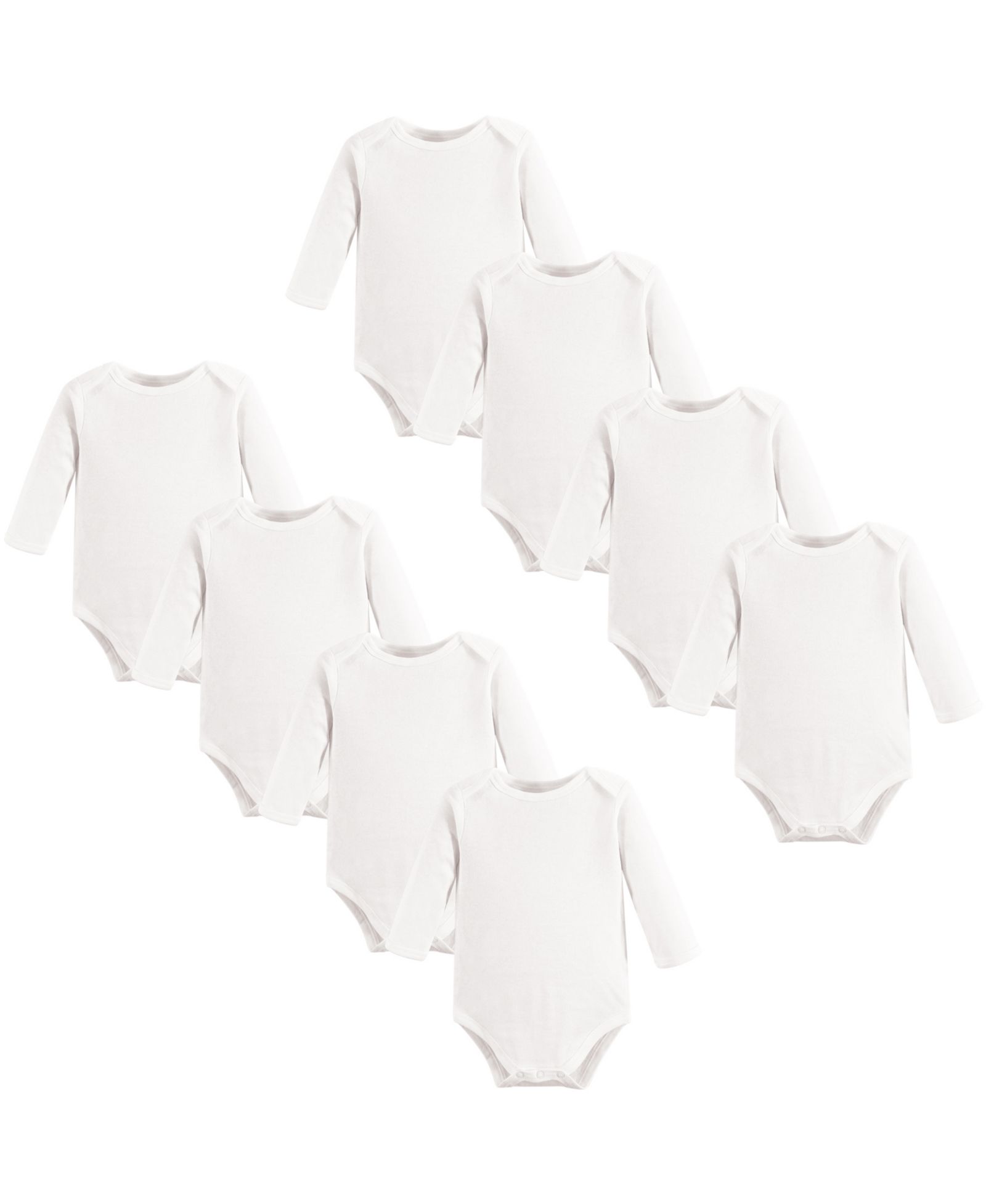 Touched by Nature 8Pk Long Sleeve Natural Bodysuits