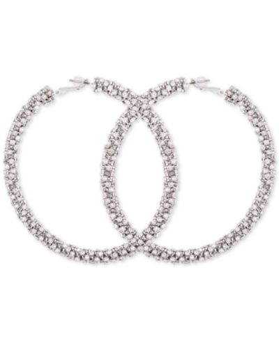 Серьги-кольца GUESS Crystal Pavé Large Hoop